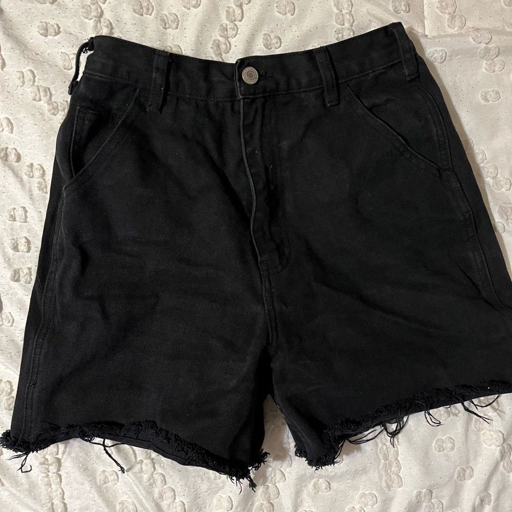 black brandy melville jean shorts